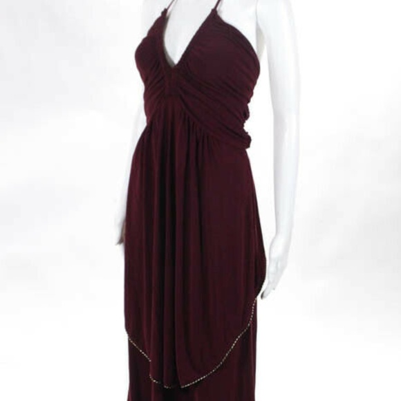 Marc By Marc Jacobs Dresses & Skirts - Marc By Marc Jacobs burgundy VNeck Halter piped sm